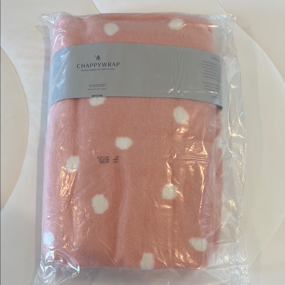 Chappywrap Pink Polka Dot Blanket
